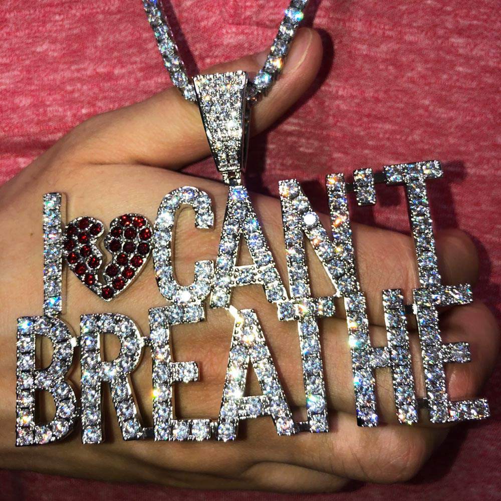 I Can't Breathe Bling Bling Hip Hop Pendant