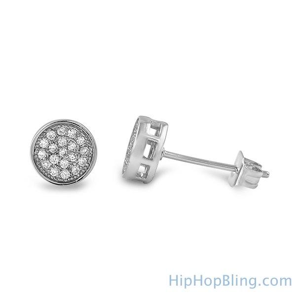 Iced Out Earrings Micro pave Small Circle