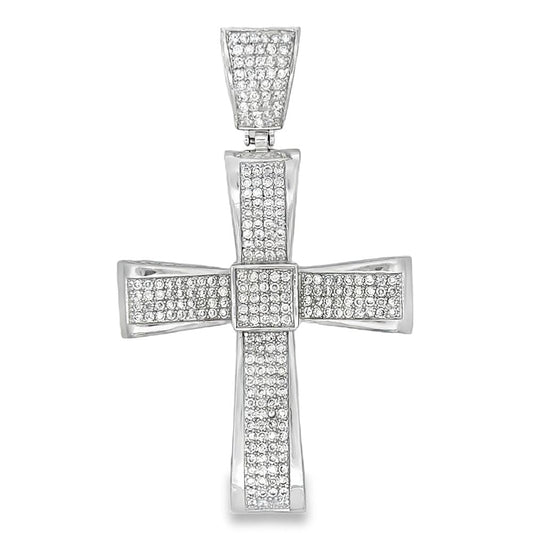 Imperial Cross CZ Iced Out Pendant