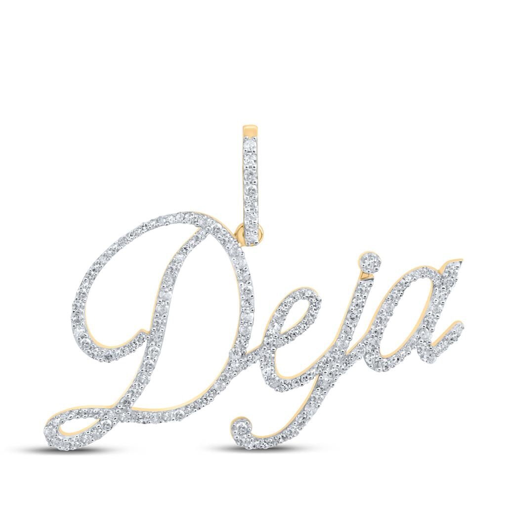 In Stock Cursive Diamond Name Pendant | 10K Yellow Gold