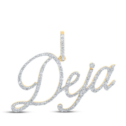 In Stock Cursive Diamond Name Pendant | 10K Yellow Gold