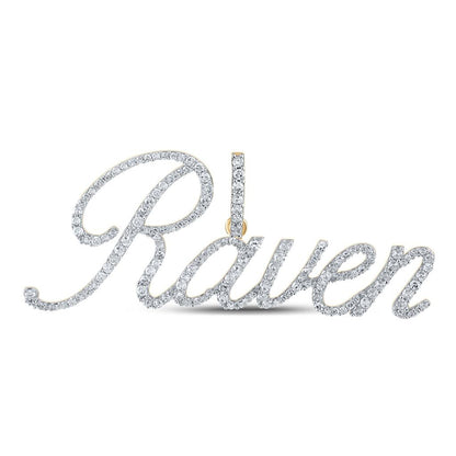 In Stock Cursive Diamond Name Pendant | 10K Yellow Gold