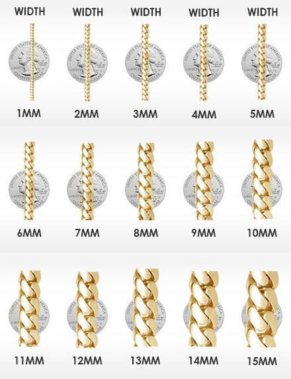 IP Gold 10MM Cuban 316L Stainless Steel Chain Box Clasp