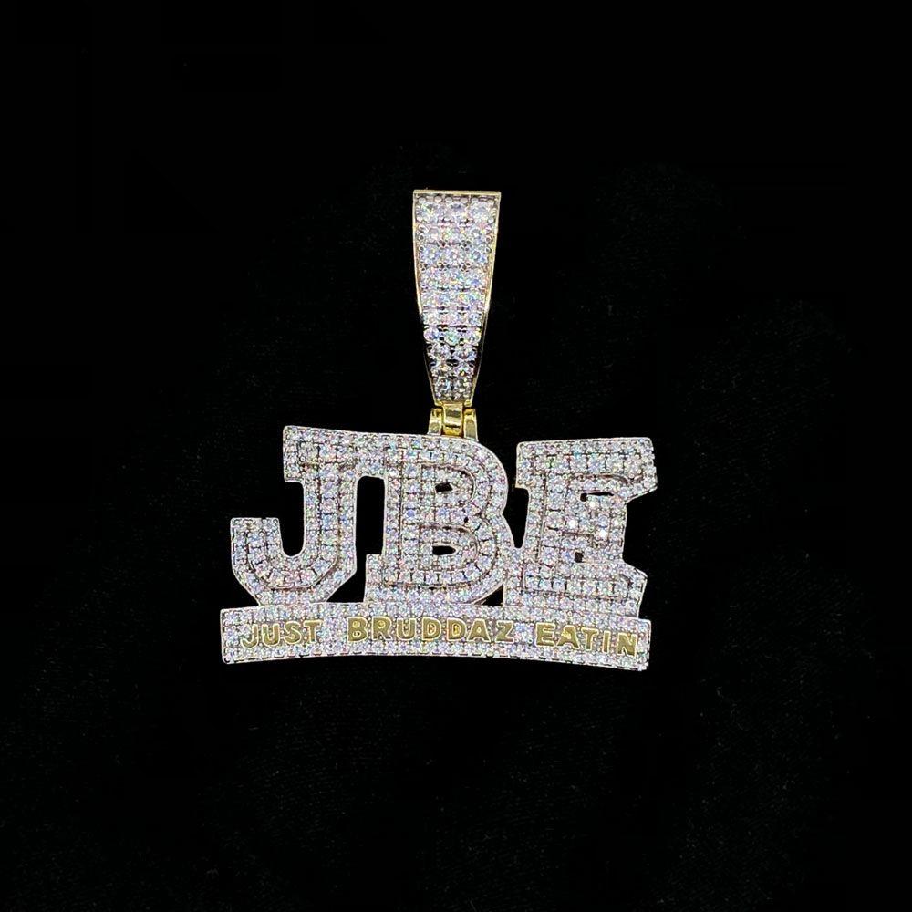 JBE Just Bruddaz Eatin CZ Hip Hop Bling Bling Pendant
