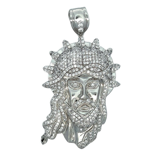 Jesus Halo Crown CZ Iced Out Pendant