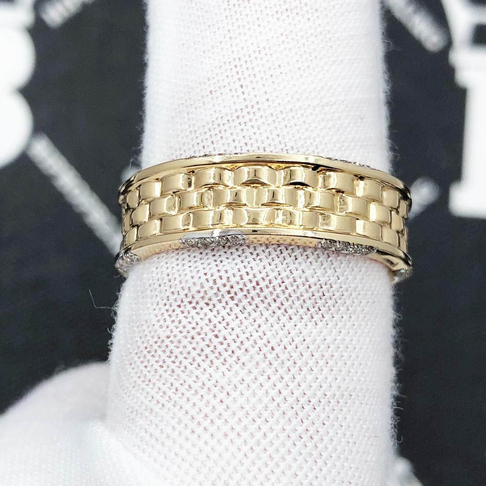 Jubilee Designer Link .34cttw Diamond 10K Yellow Gold Ring
