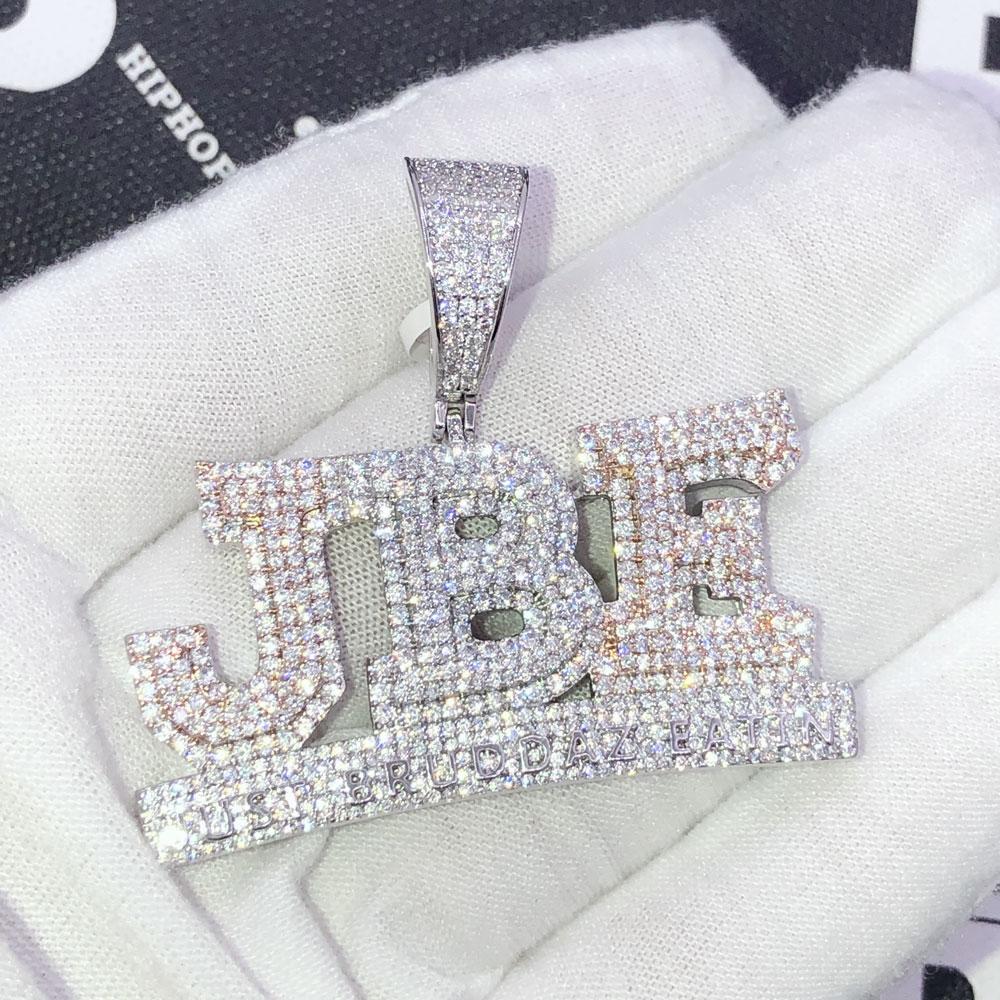 Just Bruddaz Eatin JBE VVS CZ Hip Hop Iced Out Pendant