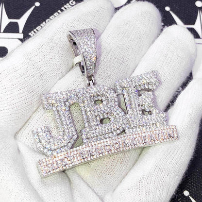 Just Bruddaz Eatin JBE VVS CZ Hip Hop Iced Out Pendant