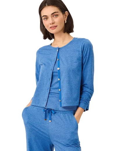 Kai Cardigan UPF 50 (Heathered Merriweather Blue)
