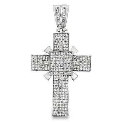 Killer Bling Bling Cross Micro Pave Totally Covered in CZ Ice