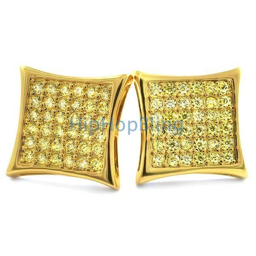 Kite 72 CZ Stones Lemonade Hip Hop Earrings