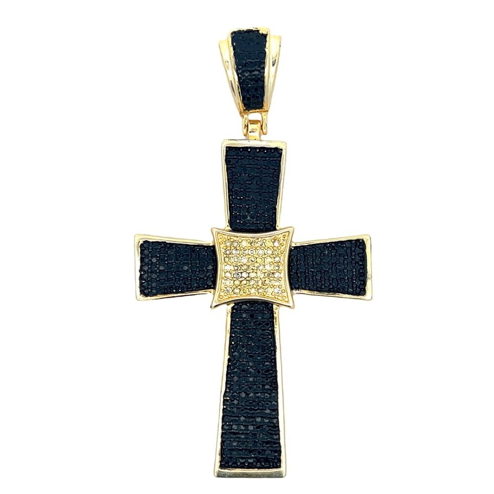 Kite Cross CZ Iced Out Pendant