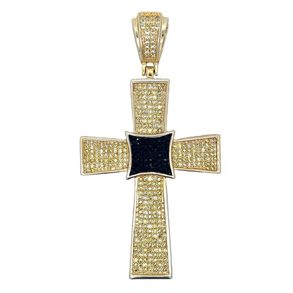 Kite Cross CZ Iced Out Pendant