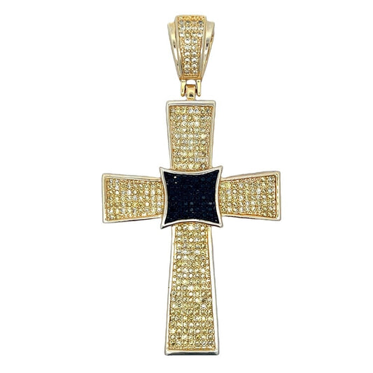 Kite Cross CZ Iced Out Pendant