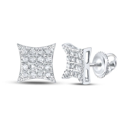 Kite Edgeless Micro Pave Diamond Earrings 10K Gold