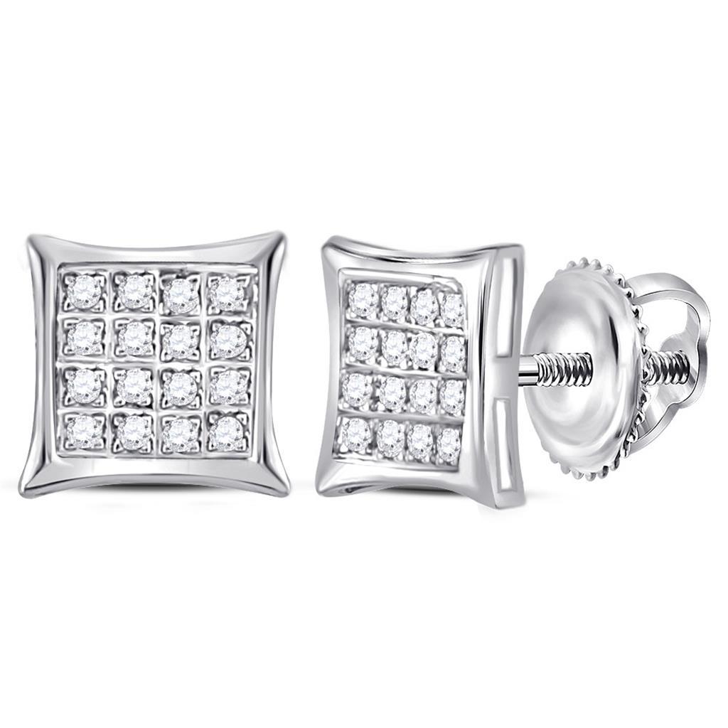 Kite Micro Pave Diamond Earrings 10K Gold