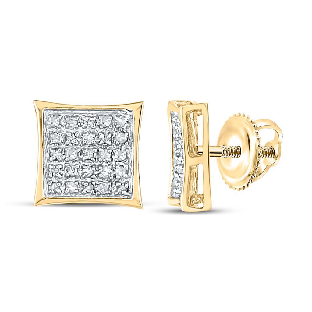 Kite Micro Pave Diamond Earrings 10K Gold
