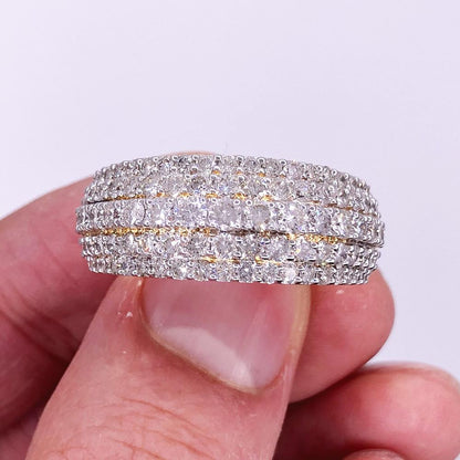 Layered 5 Row Diamond Ring 2.78cttw 10K Yellow Gold