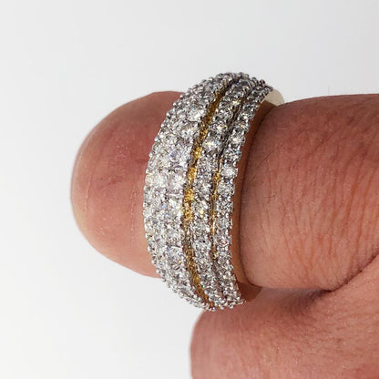 Layered 5 Row Diamond Ring 2.78cttw 10K Yellow Gold