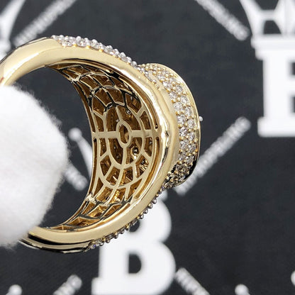Layered Cluster 3.55cttw Diamond Ring 10K Yellow Gold