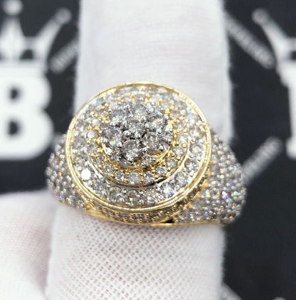 Layered Cluster 3.55cttw Diamond Ring 10K Yellow Gold