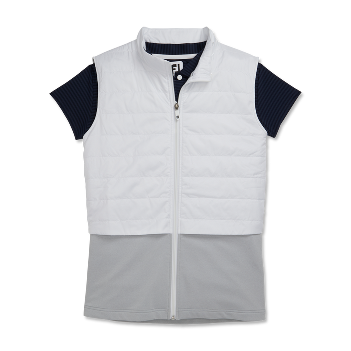 Layered Insulated Vest Women - White