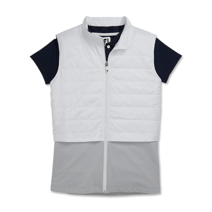 Layered Insulated Vest Women - White