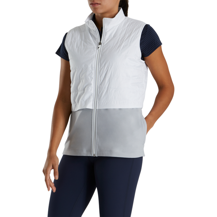 Layered Insulated Vest Women - White