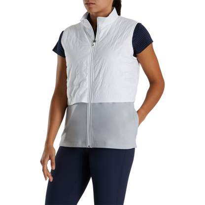 Layered Insulated Vest Women - White