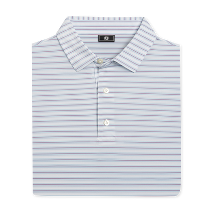 Level Stripe Lisle - White / Blue Breeze / Orchid Smoke