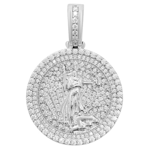 Liberty Round 1.50 Carat VVS Moissanite Pendant .925 Sterling Silver