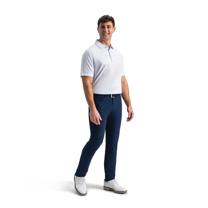 Linework Floral Lisle - White / Blue Breeze / Orchid Smoke