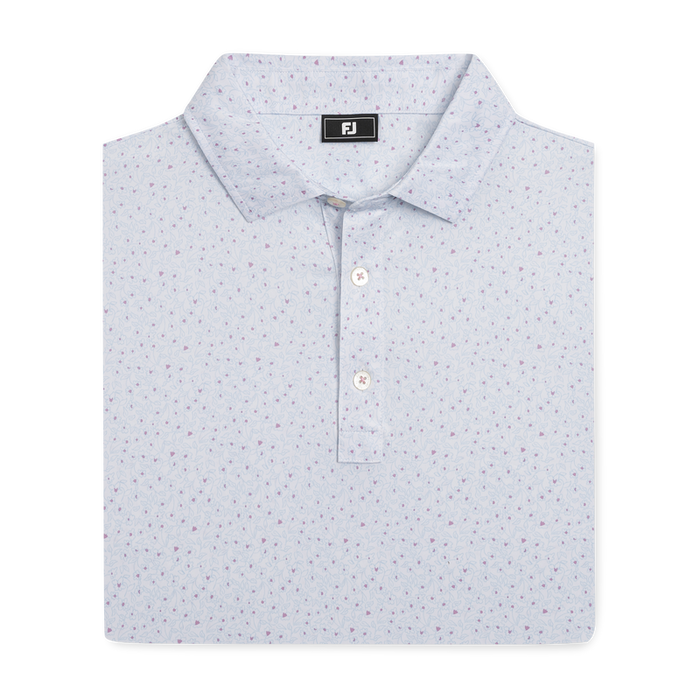 Linework Floral Lisle - White / Blue Breeze / Orchid Smoke