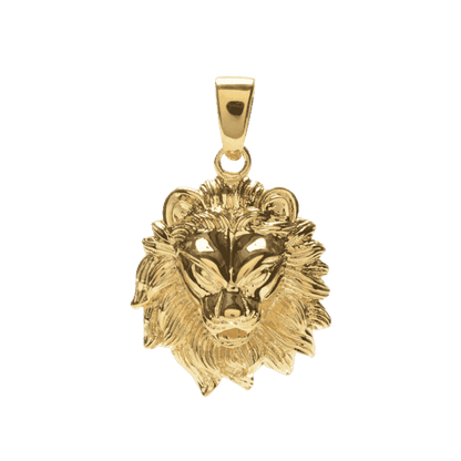 Crucifix and Lion Set in Yellow Gold