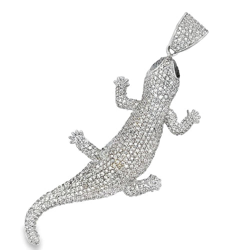 Lizard CZ Iced Out Pendant