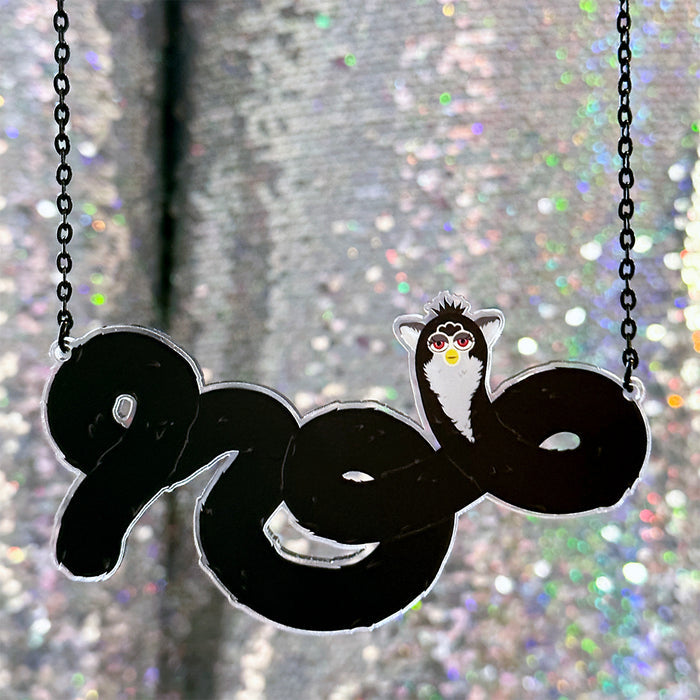 Long Fuzzball Necklace