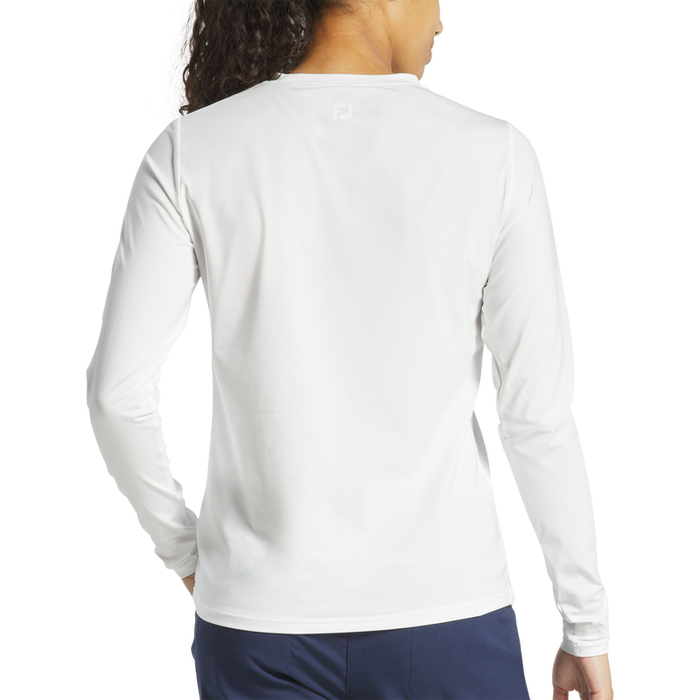 Long Sleeve Sun Protection Crew Neck Women - White