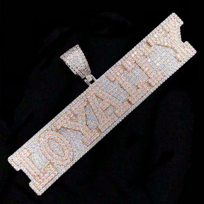 Loyalty Plaque VVS CZ Hip Hop Bling Pendant