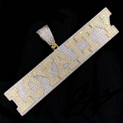 Loyalty Plaque VVS CZ Hip Hop Bling Pendant