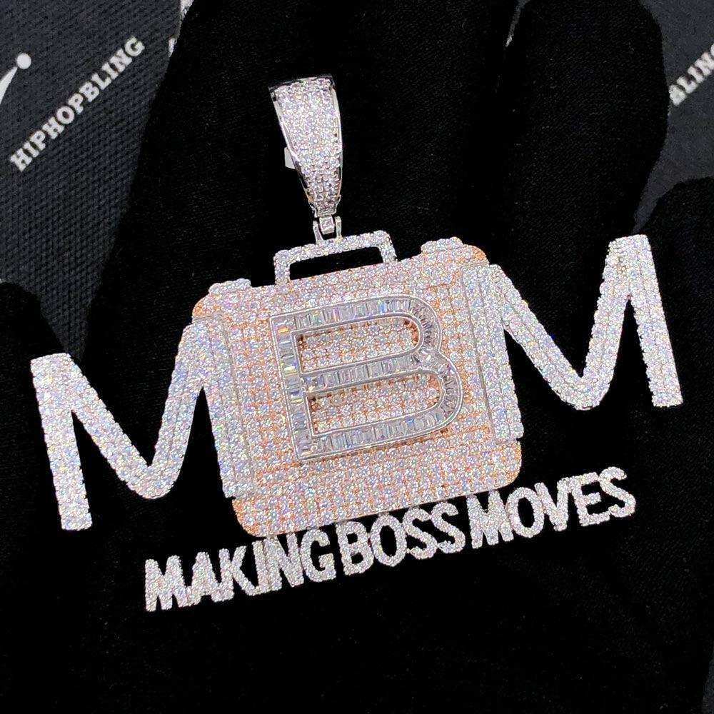 Making Boss Moves VVS CZ Hip Hop Iced Out Pendant