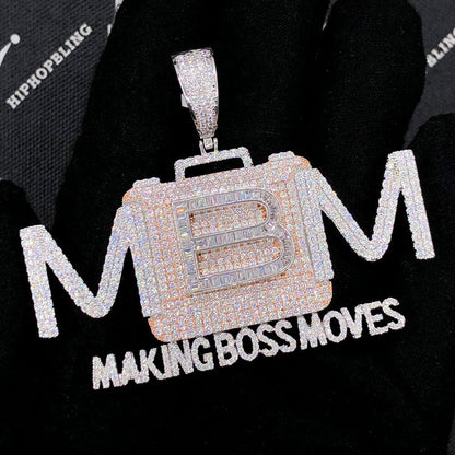 Making Boss Moves VVS CZ Hip Hop Iced Out Pendant