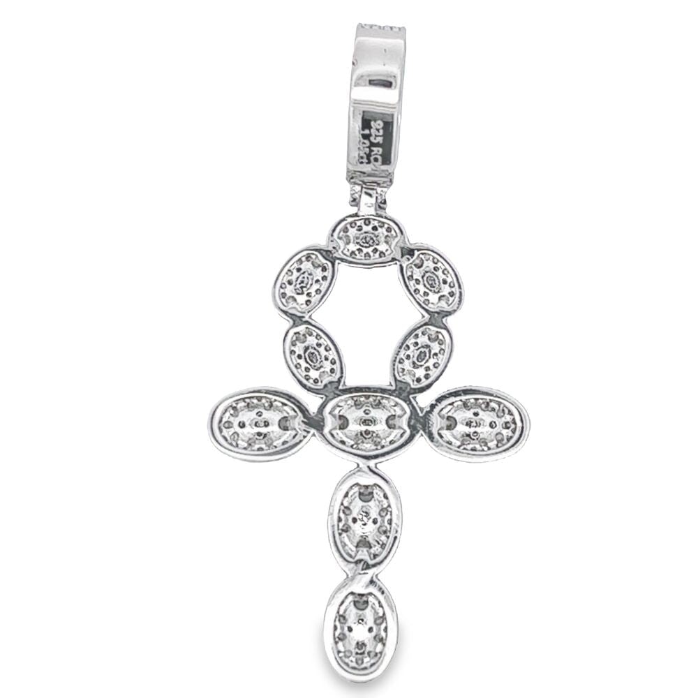 Mariner Ankh Cross 1.05 Carat VVS Moissanite Pendant .925 Sterling Silver