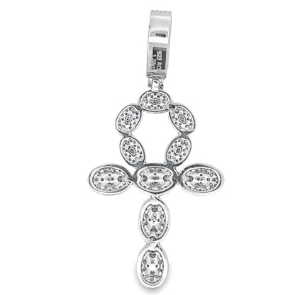 Mariner Ankh Cross 1.05 Carat VVS Moissanite Pendant .925 Sterling Silver