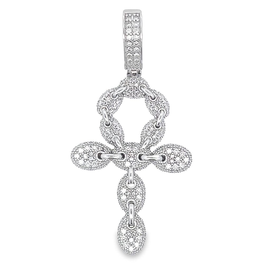 Mariner Ankh Cross 1.05 Carat VVS Moissanite Pendant .925 Sterling Silver