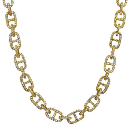 Mariner Tennis Link CZ Hip Hop Iced Out Chain