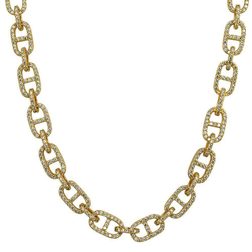 Mariner Tennis Link CZ Hip Hop Iced Out Chain