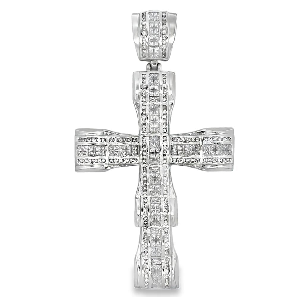 Master Baguette Cross CZ Iced Out Pendant