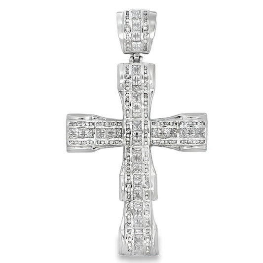 Master Baguette Cross CZ Iced Out Pendant