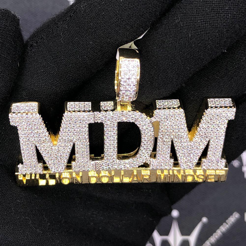 MDM Million Dollar Mindset VVS CZ Hip Hop Bling Bling Pendant