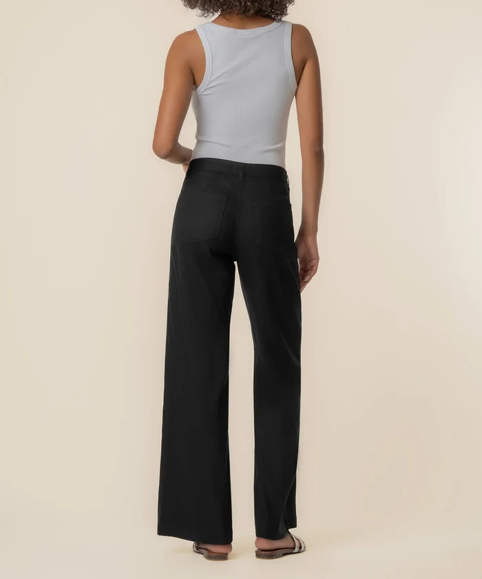 Meg Linen High Rise Wide Leg (Black)